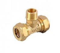 Фотография товара 'Lavita Тройник для гофрированной трубы 15-1/2-15 НР T/S 15*1/2"(M)'