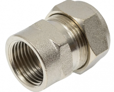 Фотография товара 'Lavita Муфта для гофрированной трубы 25-1" ВР, никелированная V/S 25*1"(F) HP НИКЕЛЬ'